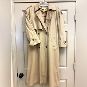Talbots Womens Trench Coat Tan 10
